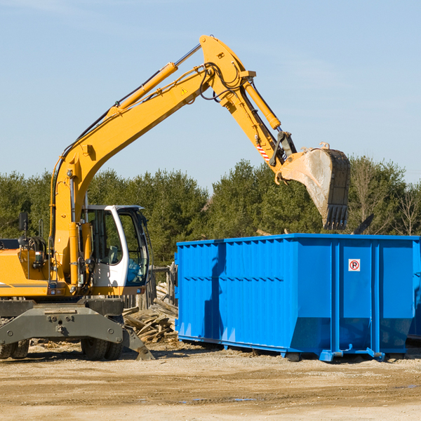 are there any restrictions on where a residential dumpster can be placed in Red Bluff California